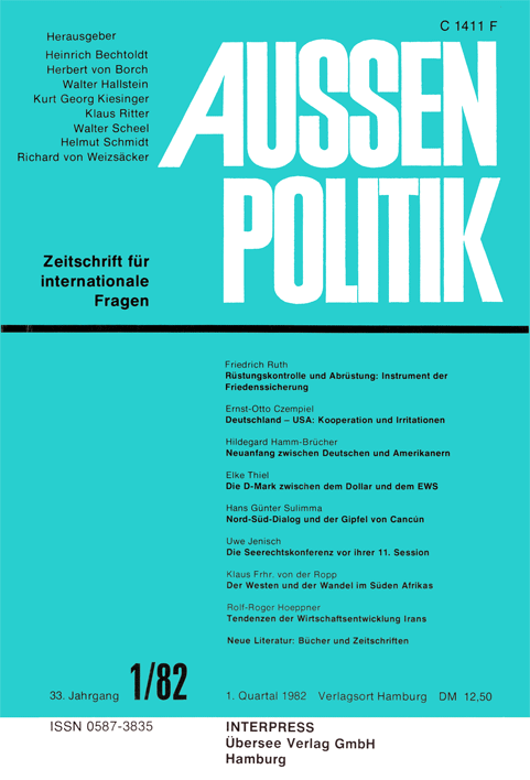 Aussenpolitik, issue 1/82, vol. 33, no. 1, 1982, p. 75-87;