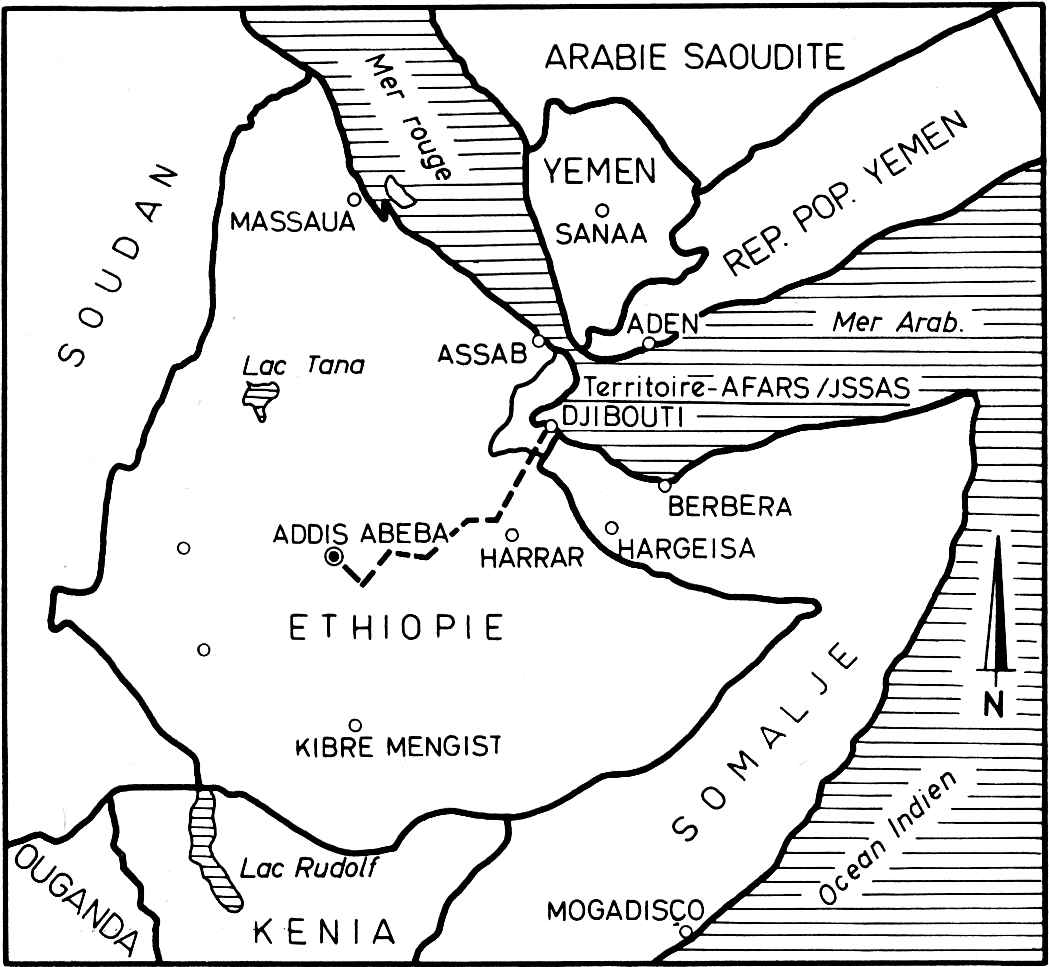 Carte de la Namibie (Afrique du Sud-Ouest)