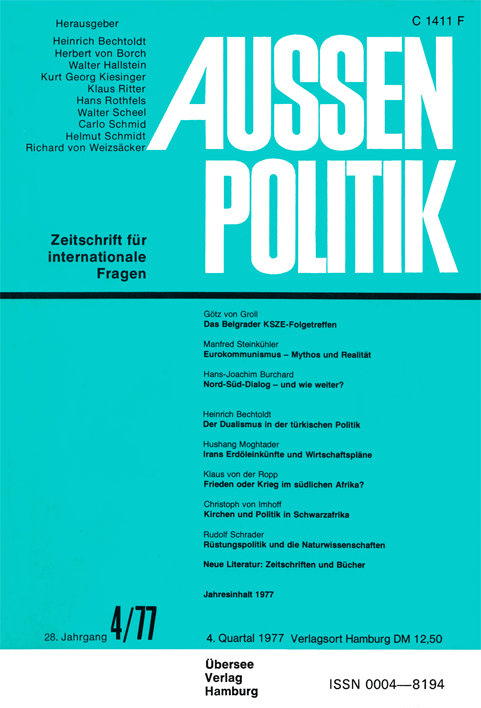Aussenpolitik, issue 4/77, vol. 28, no. 4, 1977, p. 437-454;