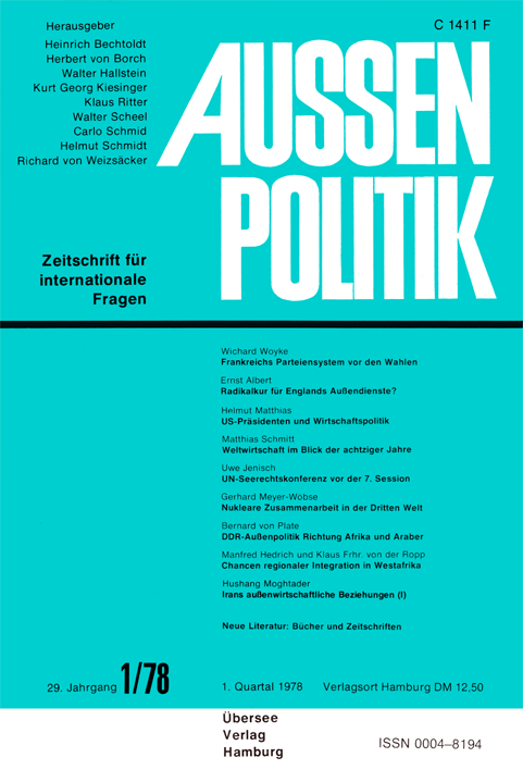 Aussenpolitik, issue 1/78, vol. 29, no. 1, 1978, p. 84-97;