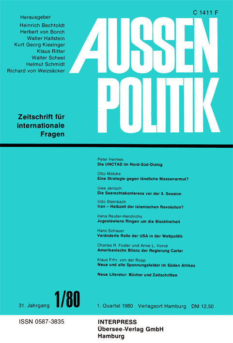 Aussenpolitik, issue 1/80, vol. 31, no. 1, 1980, p. 101-116;