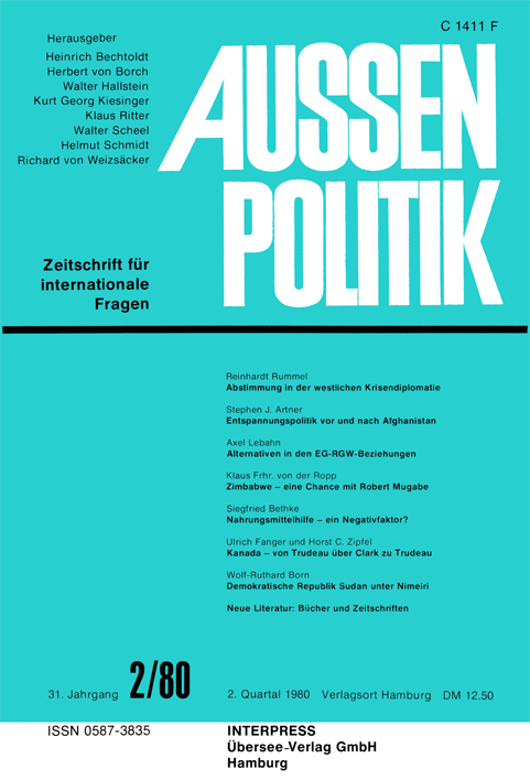 Aussenpolitik, issue 2/80, vol. 31, no. 2, 1980, p. 167-179;