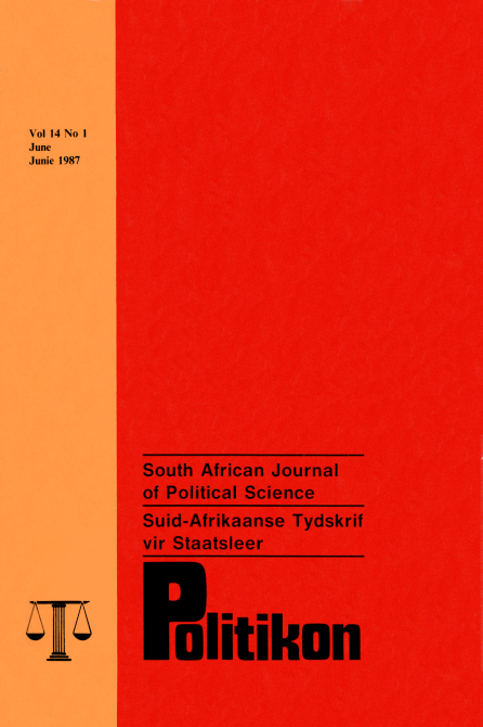 Politikon, issue June 1987, vol. 14, no. 1, 1987, p. 3-14;