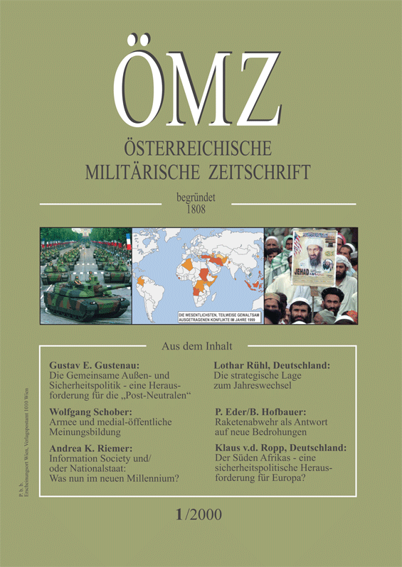 ÖMZ, issue Jänner/Februar 2000, vol. 38, no. 1, 2000, p. 39-44;